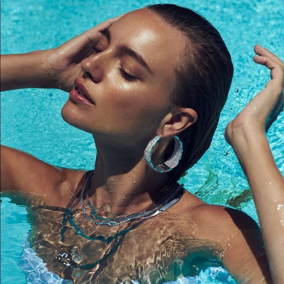 Fallon herringbone snake silver chain necklace set - Picture 7 of 15